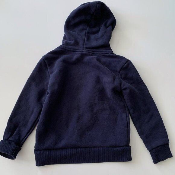 Puma Girl Navy Fleece Hoodie Sweatshirt 5T 6 years XS - Picture 4 of 7
